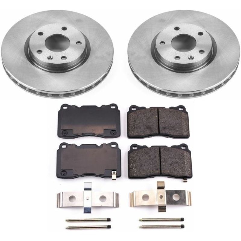 Chevrolet Corvette Brake Kit - Front - PowerStop - Autospecialty Rotors + Z17 Evolution Plus Ceramic Pads - 2014