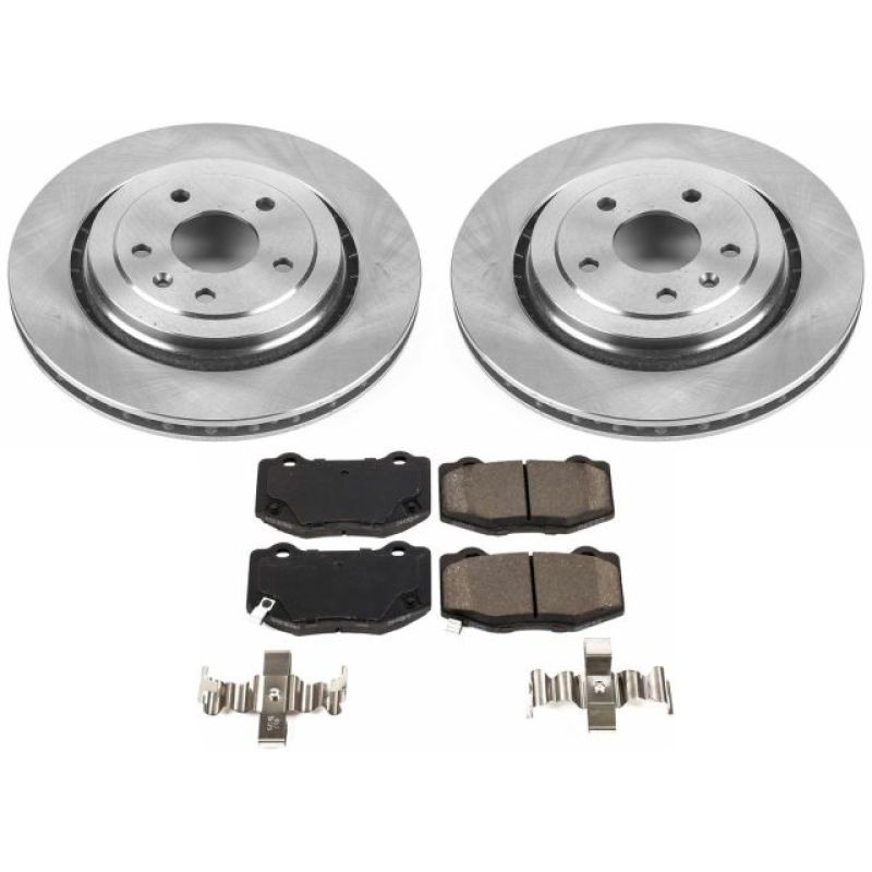 Chevrolet Corvette Brake Pads + Rotors - Rear - PowerStop - Autospecialty Rotors + Z17 Evolution Plus Ceramic Pads - `14-`19