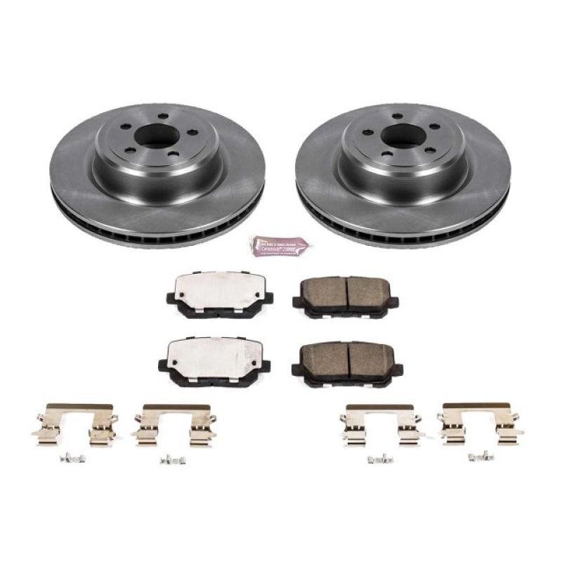Dodge Charger Brake Kit - Rear - PowerStop - Autospecialty Rotors + Z17 Evolution Plus Ceramic Pads - `14-`19
