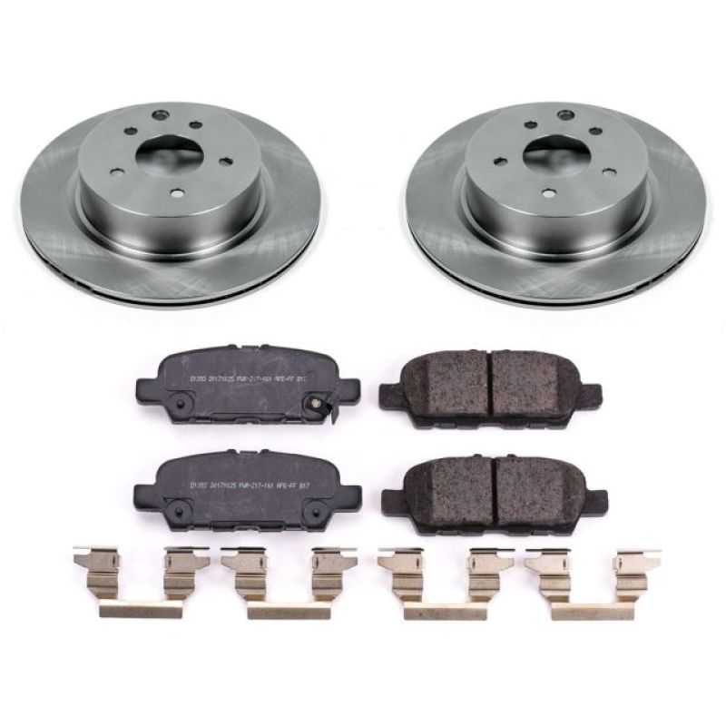 Nissan 370Z Brake Kit - Rear - PowerStop - Autospecialty Brake Rotors + Z17 Evolution Plus Ceramic Pads - `18-`19