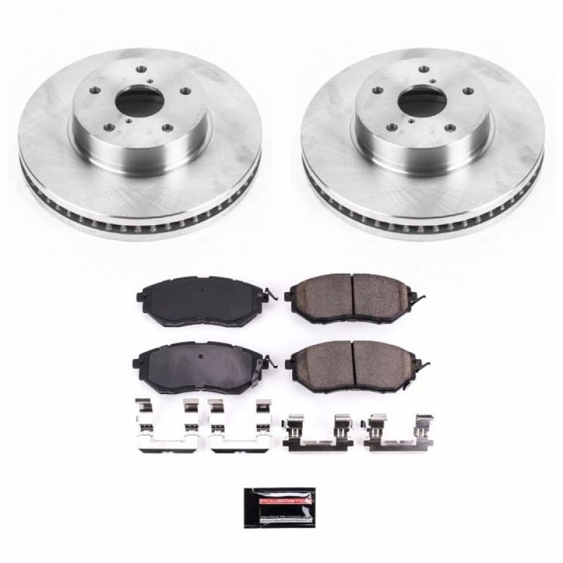 Subaru Legacy Brake Kit - Front - PowerStop - Autospecialty Rotors + Z17 Evolution Plus Ceramic Pads - 2015