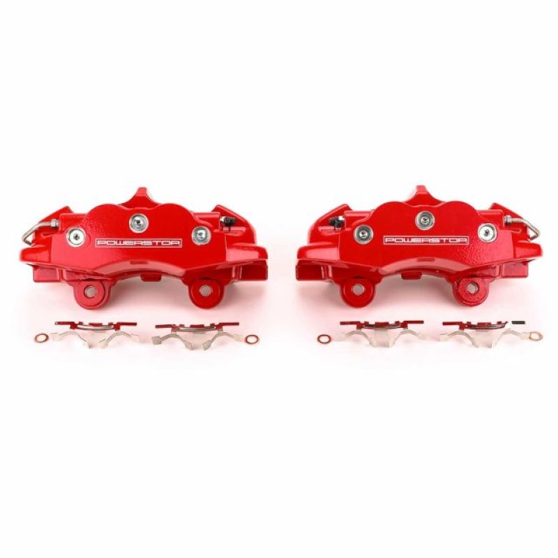 Chevrolet Corvette C6 Brake Calipers - Rear - PowerStop - Red Powder Coated - Red - `06-`13