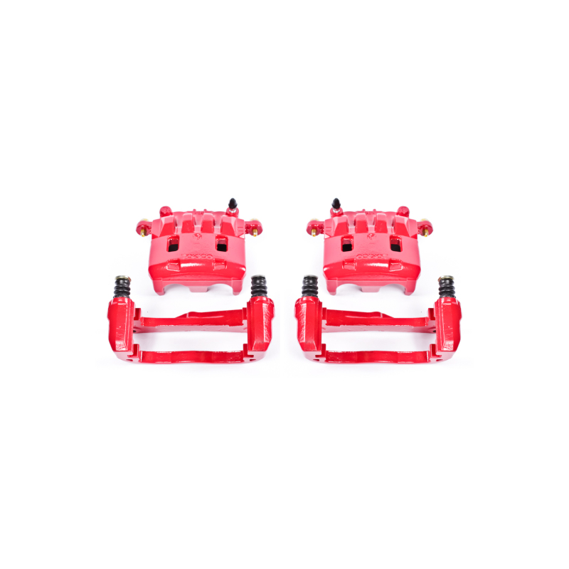 Subaru Legacy Brake Calipers - Front - PowerStop - Floating Caliper with Bracket - Red - `02-`04