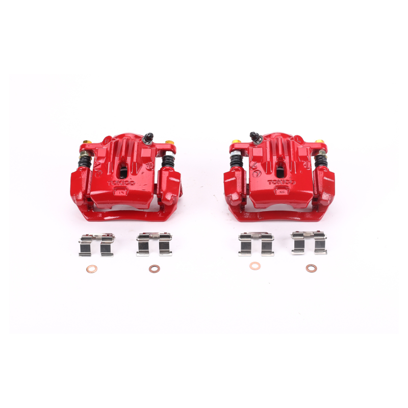 Subaru Outback Brake Calipers (2) - Rear - PowerStop - Floating Caliper with Bracket - Red - `06-`09