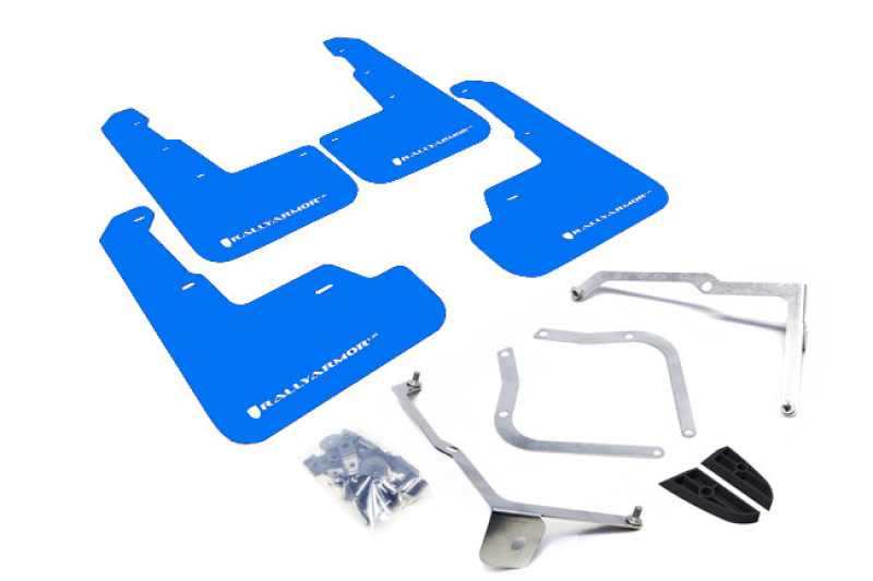 Subaru WRX Mud Flaps - Rally Armor - UR Series - Blue with White Logo - `15-`21