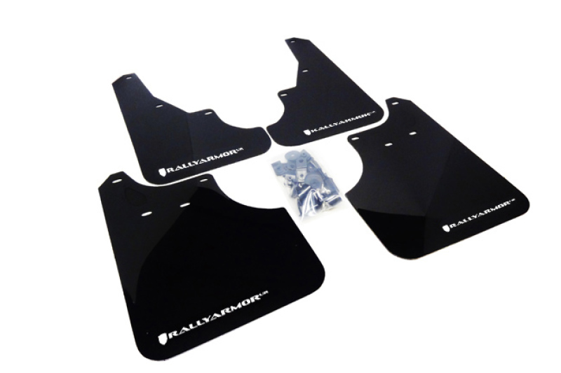 Subaru Forester Mud Flaps - Rally Armor - UR Black with White Logo - Black - `09-`13