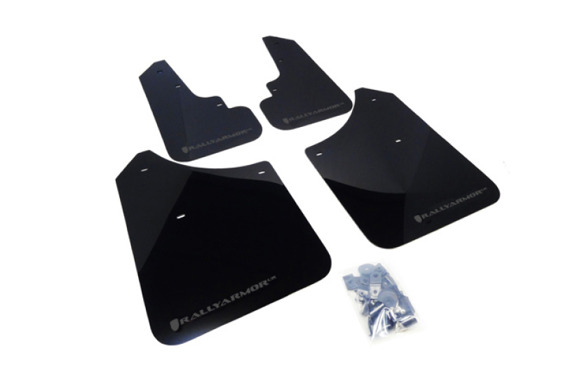 Subaru Forester Mud Flaps - Front + Rear - Rally Armor - UR Series - Black/Grey - `03-`08