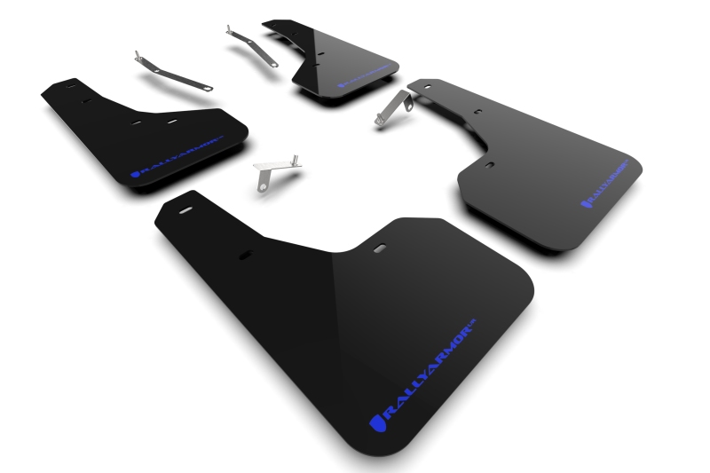 Subaru Forester Mud Flaps - Rally Armor - UR Blk Flap/Blue Logo - Black - `22-`24