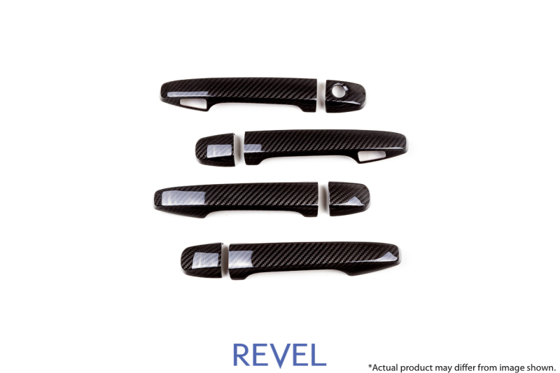 Subaru WRX Door Handle Covers - Front + Rear - Revel - GT Dry Carbon - Carbon - `15-`18