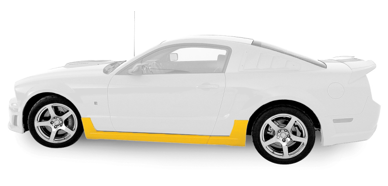 Ford Mustang Side Skirts - Roush - Rocker Molding Kit - Unpainted - `05-`09