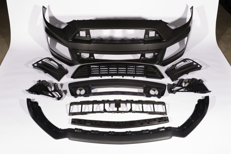 Ford Mustang Front Fascia Kit - Roush - High-Flow Grille + Chin Splitter - `15-`17