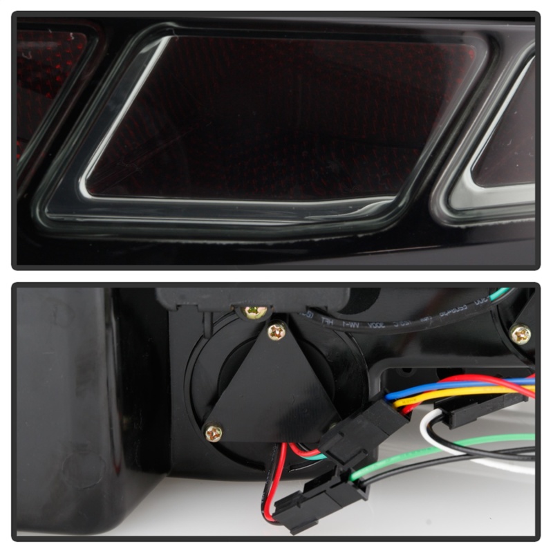 Ford Mustang LED Tail Lights - SPYDER - Sequential Turn Signal - Smoke - `10-`12