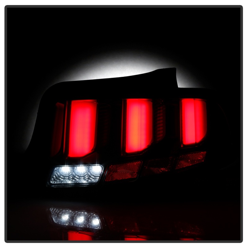 Ford Mustang LED Tail Lights - SPYDER - Sequential Turn Signal - Smoke - `10-`12