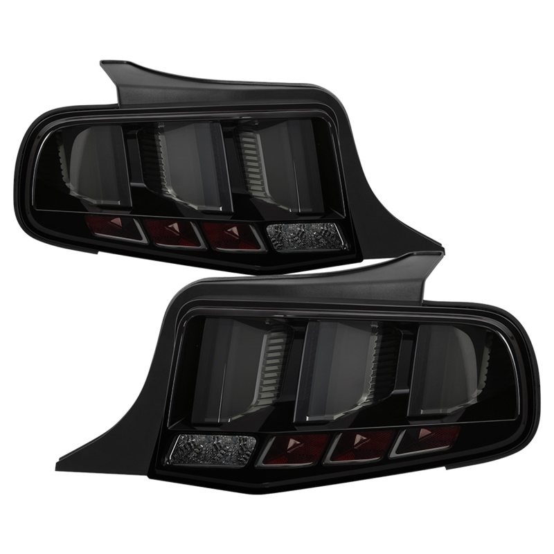 Ford Mustang LED Tail Lights - SPYDER - Sequential Turn Signal - Smoke - `10-`12