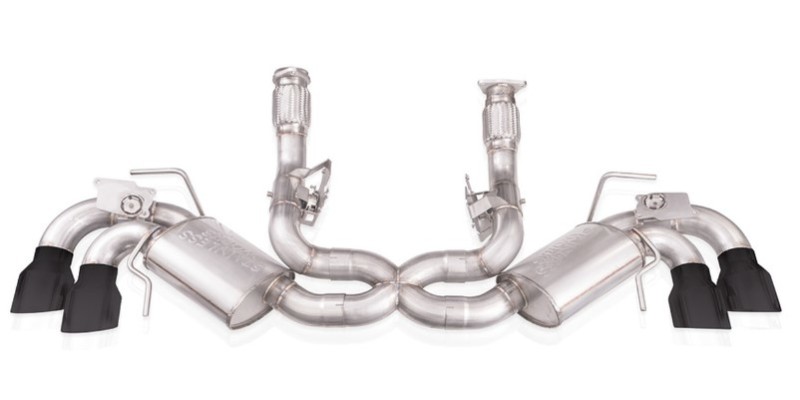 Chevrolet Corvette C8 Performance Exhaust - Stainless Works - Redline Cat-Back - Matte Black - `20-`21