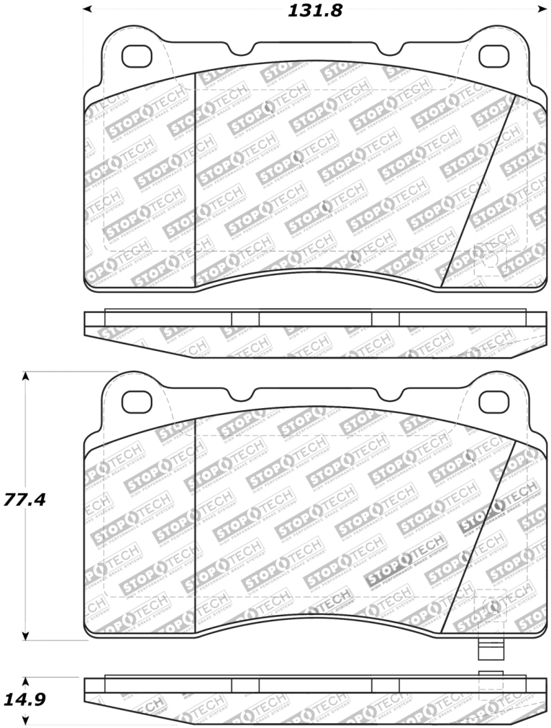 Subaru Impreza Brake Pads - Front - Stoptech - Street Touring - `03-`14