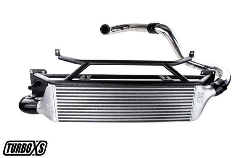 Subaru WRX Front Mount Intercooler Kit - Turbo XS - Polished Pipes - Wrinkle Red - `15-`19