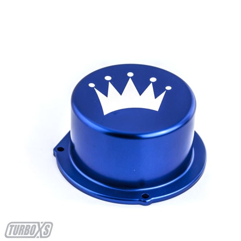 Subaru WRX Vacuum Pump Cover - Turbo XS - Billet Aluminum - Blue - `15-`19