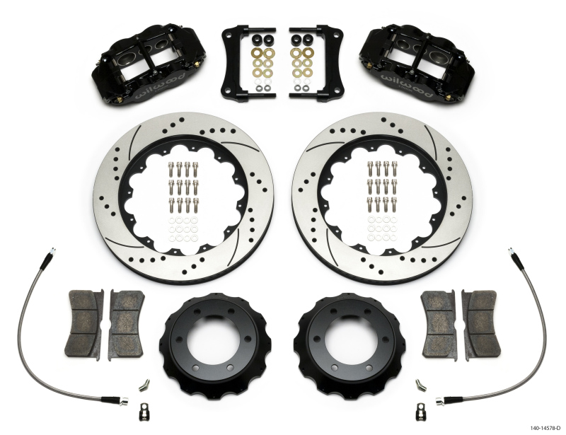 Toyota Tacoma Brake Kit - Front - Wilwood - Narrow Superlite 6R + 14in Drilled Rotor - Black - `05-`15