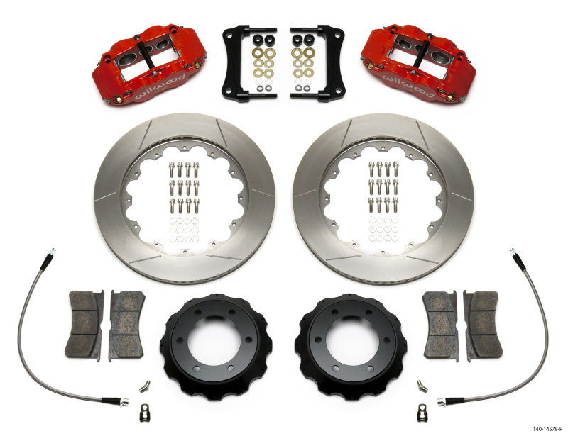 Toyota Tacoma Brake Kit - Front - Wilwood - Slotted Rotors + Superlite 6R Calipers - Red - `05-`15