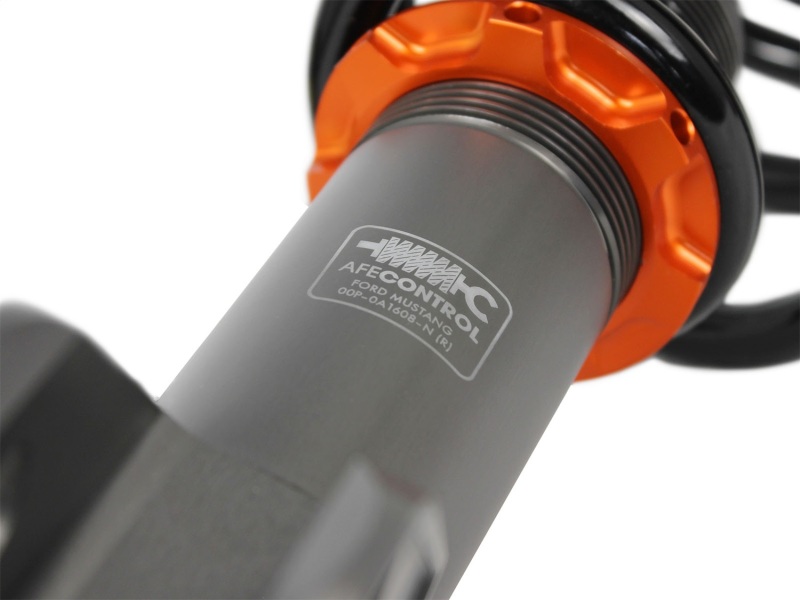 Ford Mustang Coilover Suspension Kit - Front + Rear - aFe - Featherlight Single Adjustable Street/Track - `15-`25