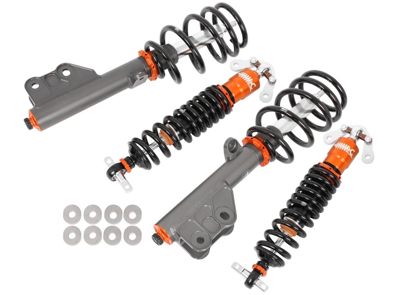 Ford Mustang Coilover Suspension Kit - Front + Rear - aFe - Featherlight Single Adjustable Street/Track - `15-`25