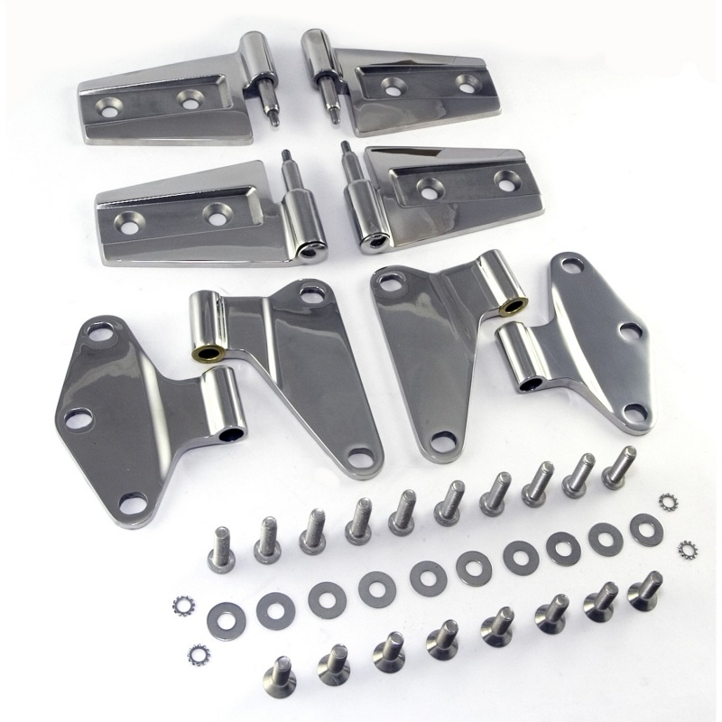 Jeep Wrangler JK Door Hinge Kit - Front - Rugged Ridge - Stainless Steel - `07-`18