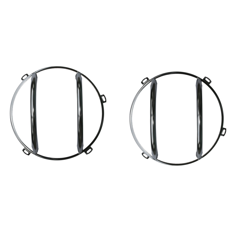 Jeep Wrangler JK Headlight Euro Guard Kit - Rugged Ridge - Stainless Steel - `07-`18