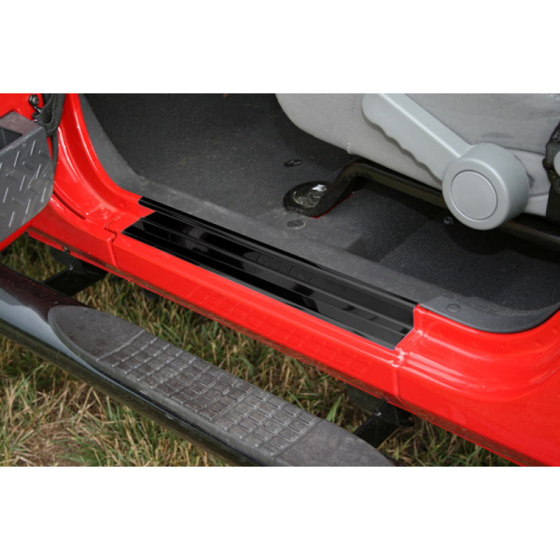 Jeep Wrangler JK Entry Guard Set - Front - Rugged Ridge - Black - `07-`18