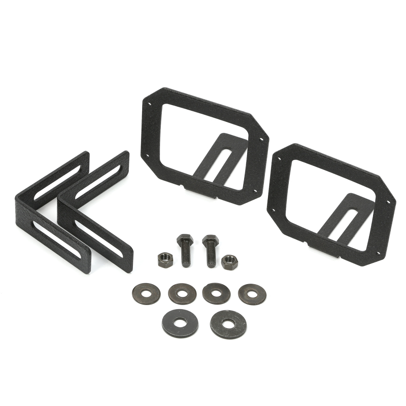 Jeep Wrangler JK LED Light Mount Brackets - Rugged Ridge - Square - `07-`18
