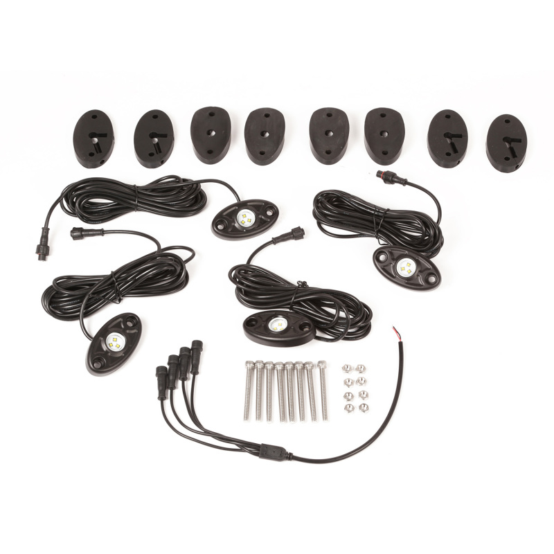 Jeep Wrangler JK LED Rock Light Kit - Rugged Ridge - White - `07-`18