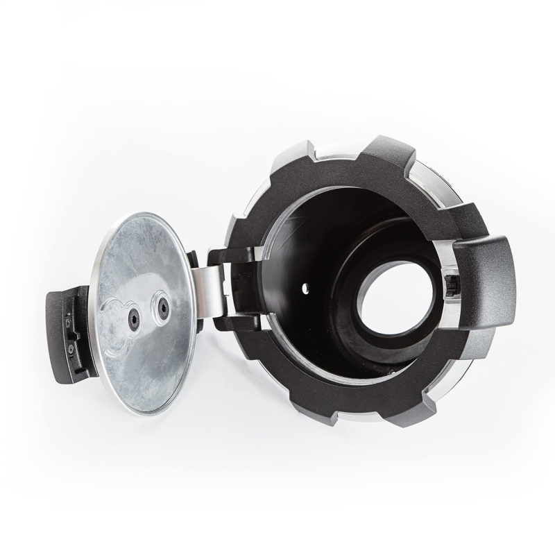 Jeep Wrangler JK Fuel Door - Rugged Ridge - Elite - Brushed Aluminum - `07-`18