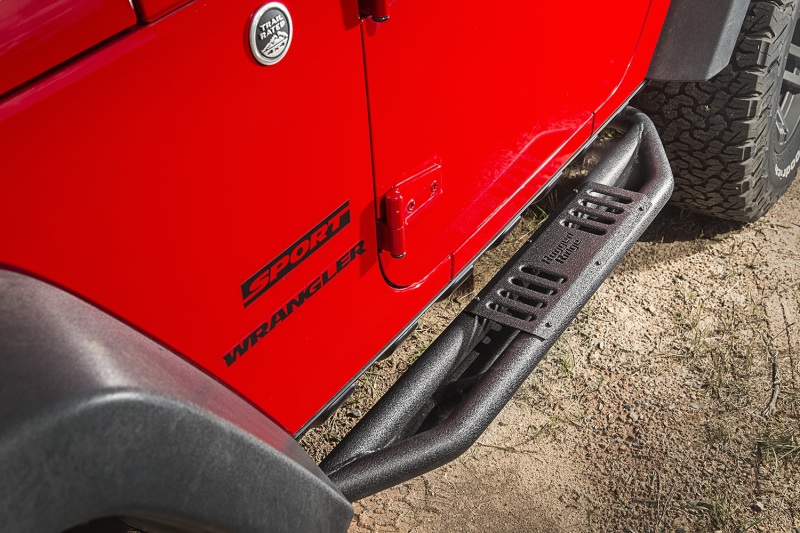 Jeep Wrangler JK Side Armor Guard Plates - Rugged Ridge - RRC - Textured Black - `07-`18