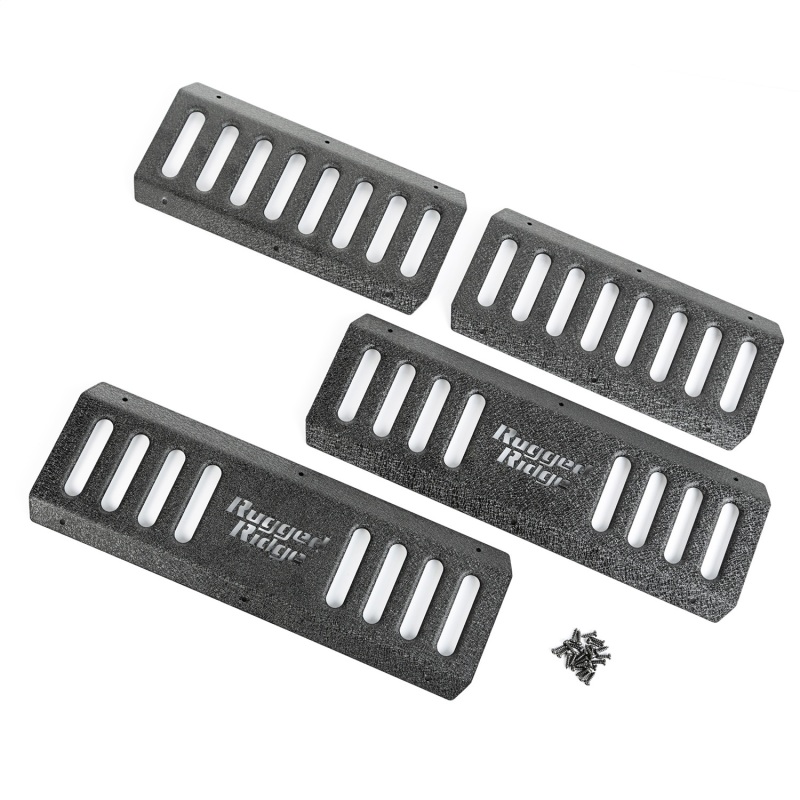Jeep Wrangler JK RRC Side Armor Guard Plates - Side - Rugged Ridge - Black - `07-`18