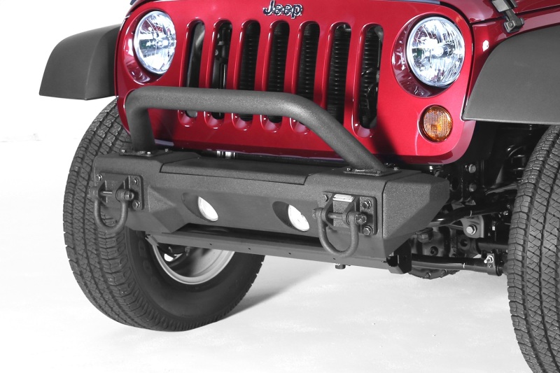 Jeep Wrangler JK Overrider Hoop - Front - Rugged Ridge - All Terrain - Textured black - `07-`18