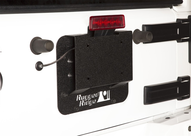 Jeep Wrangler JK Tire Carrier Delete Kit - Rugged Ridge - Black - `07-`18