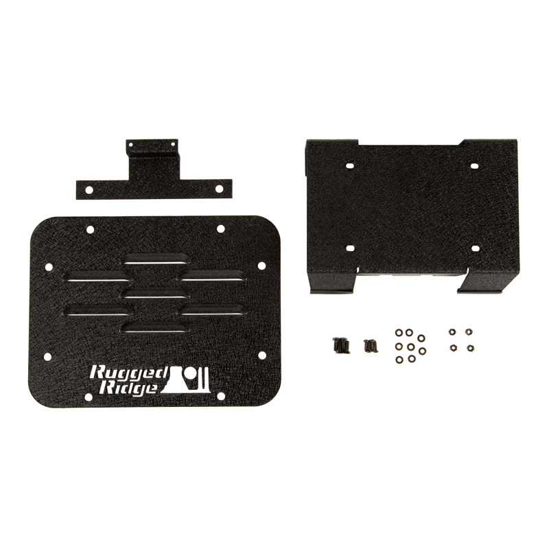 Jeep Wrangler JK Tire Carrier Delete Kit - Rugged Ridge - Black - `07-`18