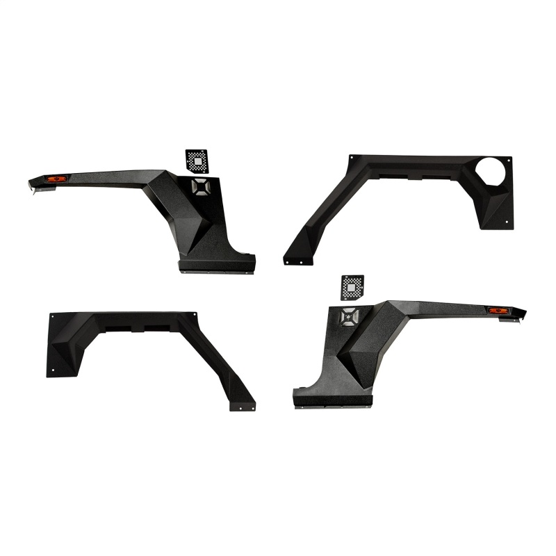 Jeep Wrangler JK Armor Fenders and Liner Kit - Front, Rear - Rugged Ridge - XHD - Black - `07-`18