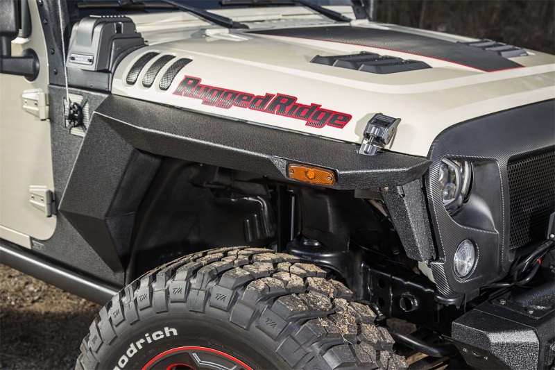 Jeep Wrangler JK Armor Fenders and Liner Kit - Front, Rear - Rugged Ridge - XHD - Black - `07-`18