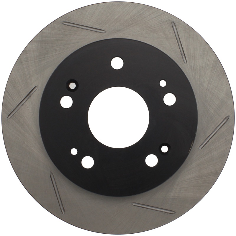Honda Civic Brake Rotor (1) - Rear Left - Stoptech - Slotted Sport - Black - `06-`15