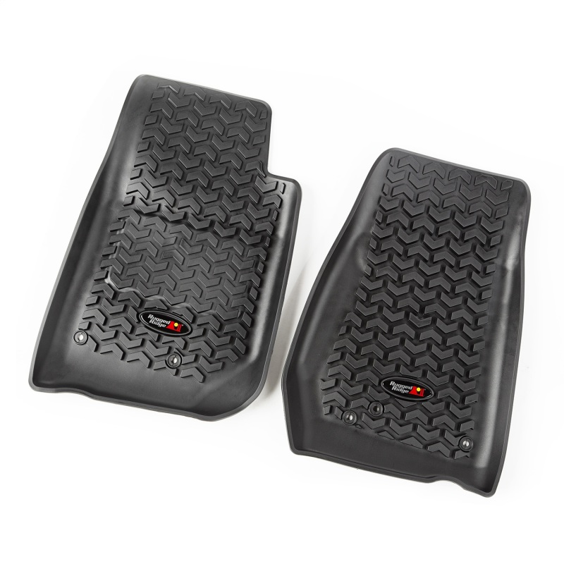 Jeep Wrangler JK Floor Liner - Front - Rugged Ridge - Black - `07-`18