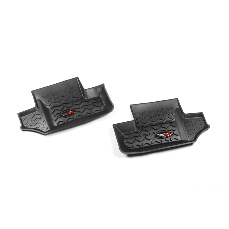 Jeep Wrangler JK Floor Liner - Rear - Rugged Ridge - Terrain - Black - `07-`18