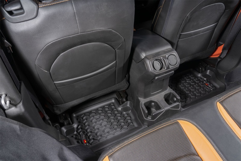 Jeep Wrangler JL Floor Liner Kit - Front + Rear + Full Cargo - Rugged Ridge - All Terrain - Black - `18-`21