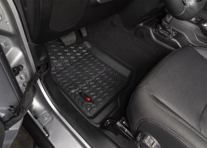 Jeep Wrangler JL Floor Liner Kit - Front + Rear + Full Cargo - Rugged Ridge - All Terrain - Black - `18-`21