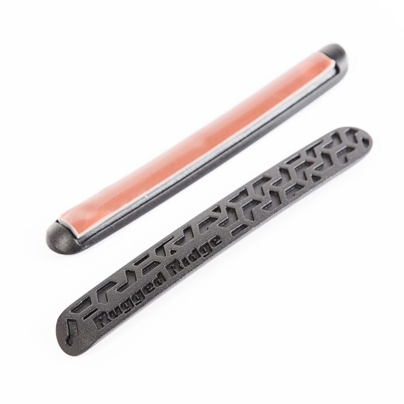 Jeep Wrangler JK Door Handle Insert - Front - Rugged Ridge - Elite - Black Tread - `07-`18