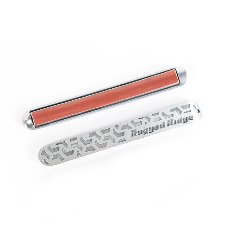 Jeep Wrangler JK Door Handle Insert - Front - Rugged Ridge - Brushed Tread - `07-`18