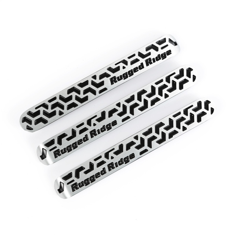 Jeep Wrangler JK Door Handle Inserts - Doors and Tailgate - Rugged Ridge - Contrast Tread - Black - `07-`18