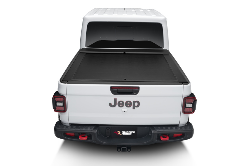 Jeep Gladiator Tonneau Cover - Rugged Ridge - Armis Retractable Locking Bed Cover 