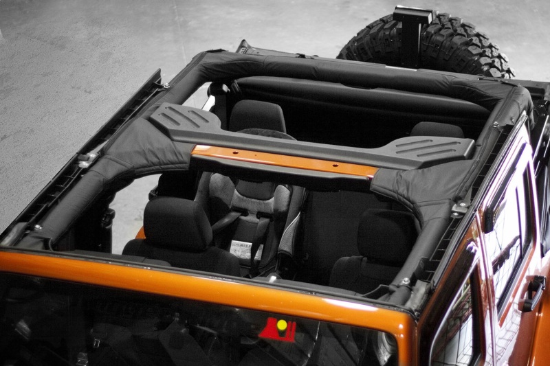 Jeep Wrangler JK Roll Bar Cover - Rugged Ridge - Polyester - Black - `07-`18