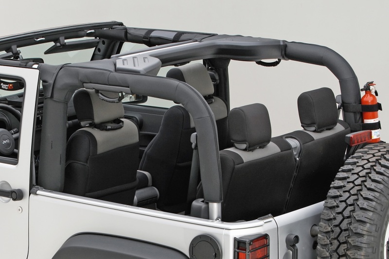 Jeep Wrangler JK Roll Bar Cover - Rugged Ridge - Premium - Black Vinyl - `07-`18